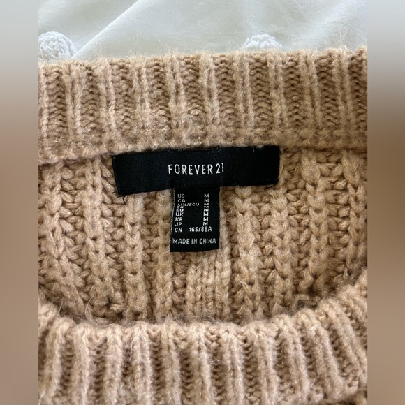Forever 21 Tan Chunky Knit Sweater - Picture 3 of 3